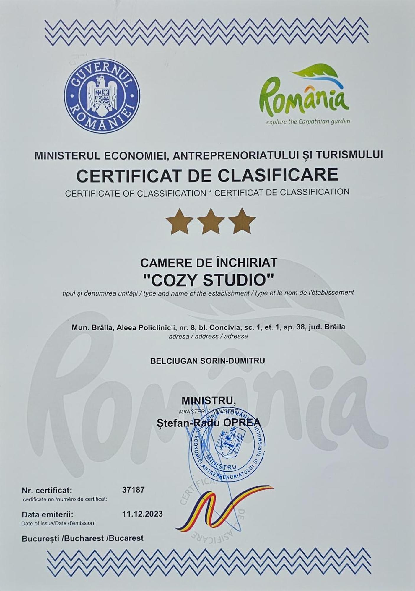 Cozy Studio Brăila Esterno foto